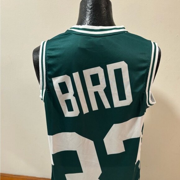 Boston Celtics Larry Bird # 33 Jersey Green/White , Unisex - Picture 10 of 12